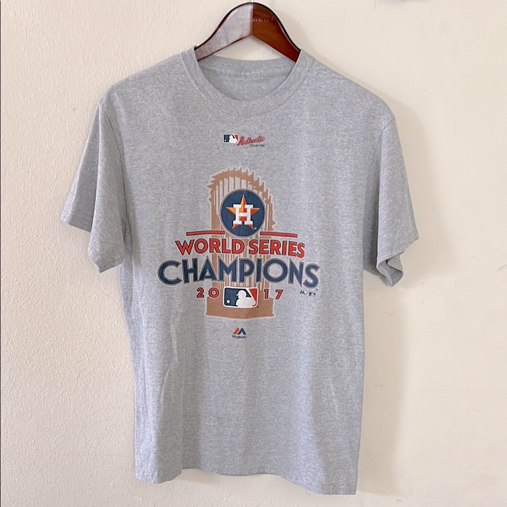 MLB Houston Astros World Series Champions T-Shirt Majestic Size Medium Unisex